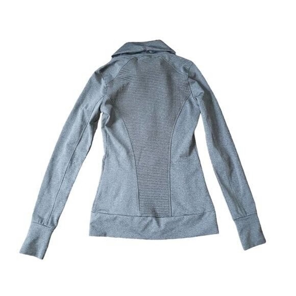 Athleta Women's Size XXS Grey Zip-Up Jacket Pockets Thumb Holes GUC - Picture 9 of 10